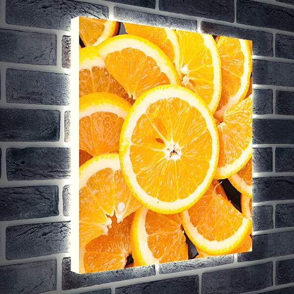 Лайтбокс световая панель - Апельсиновые дольки