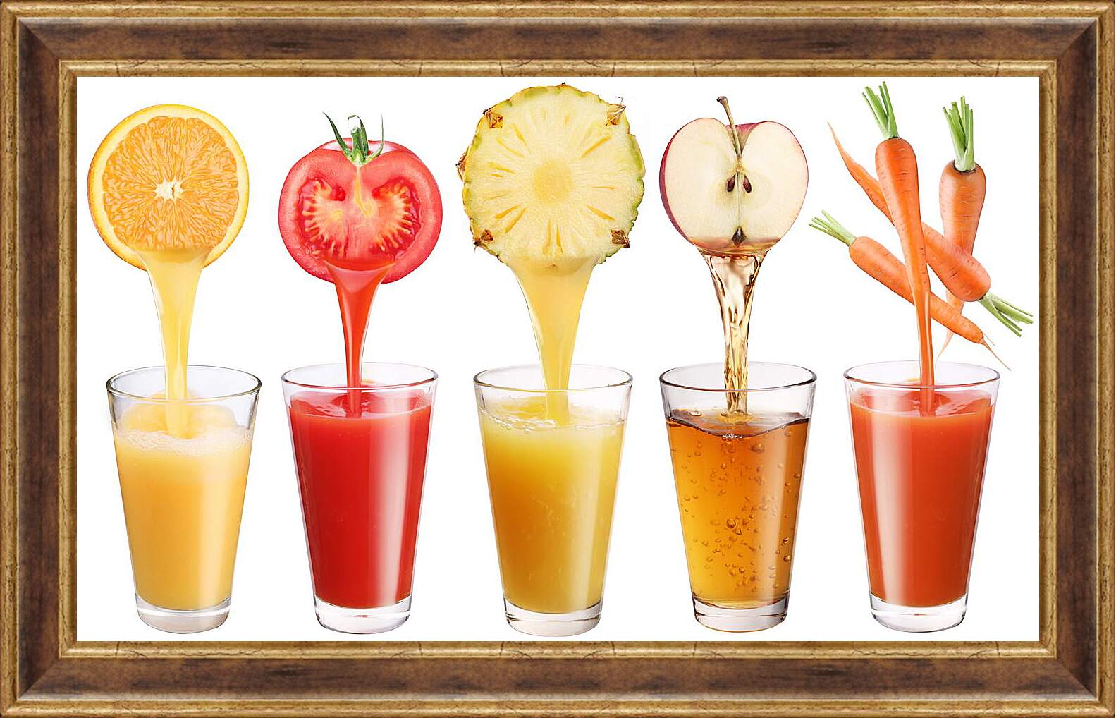 Картина в раме - Сок из фруктов и овощей