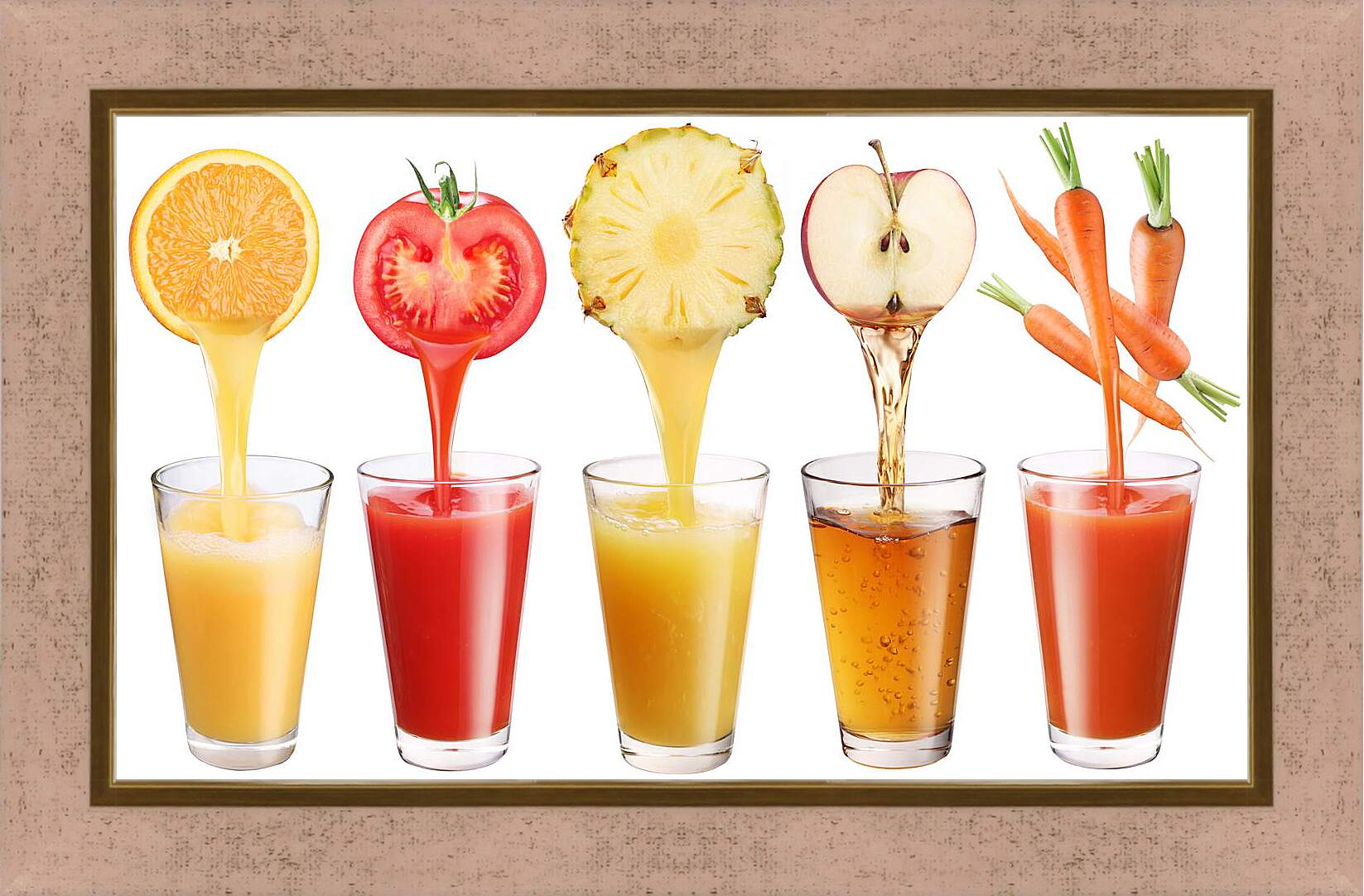 Картина в раме - Сок из фруктов и овощей