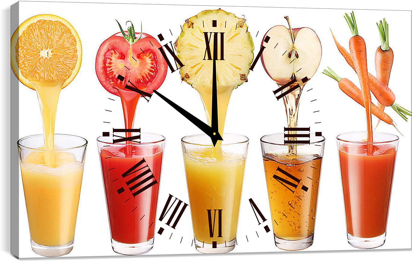 Часы картина - Сок из фруктов и овощей