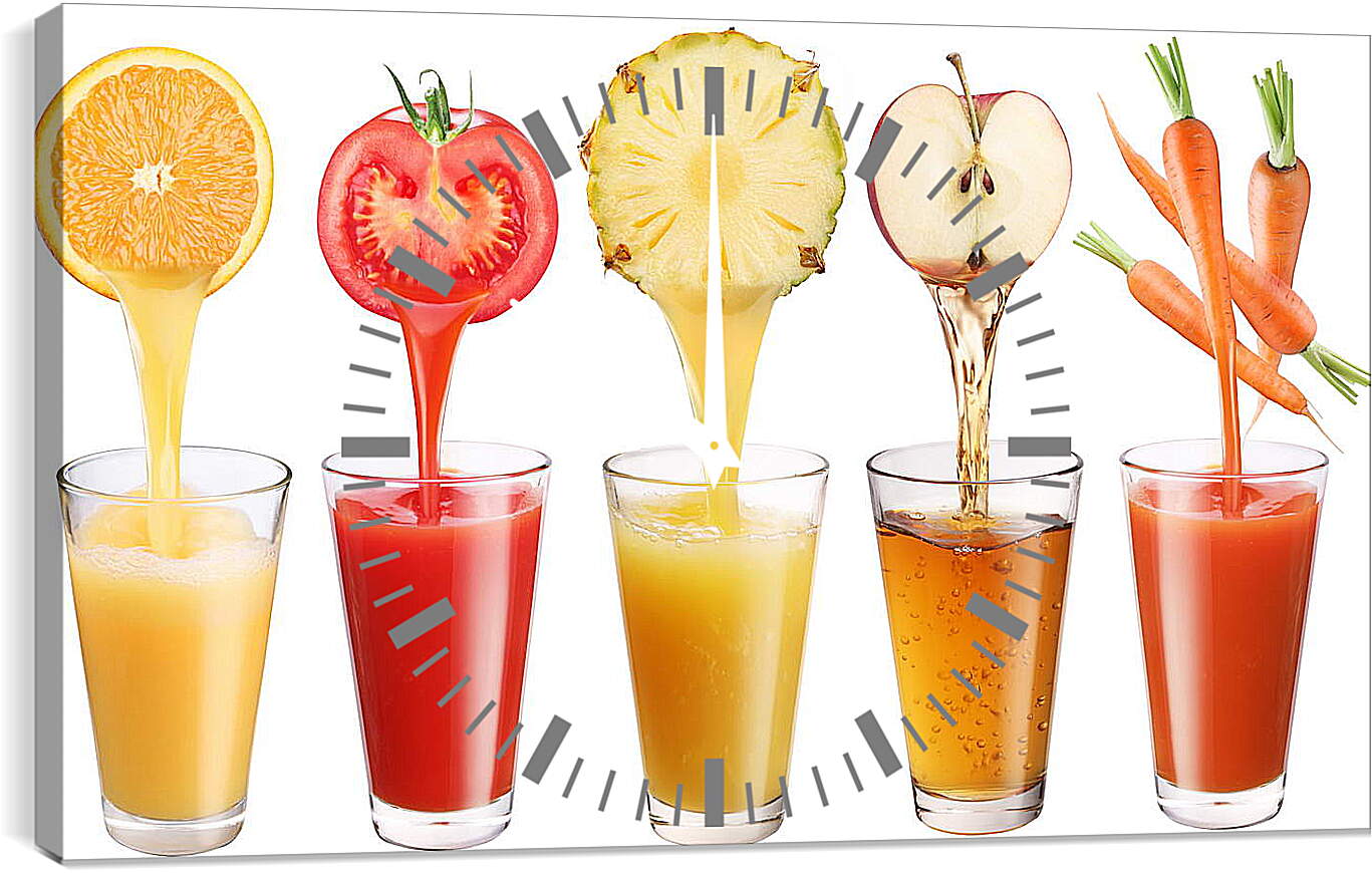 Часы картина - Сок из фруктов и овощей