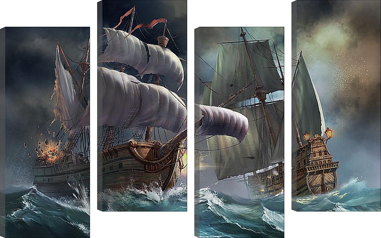 Модульная картина - Корабли