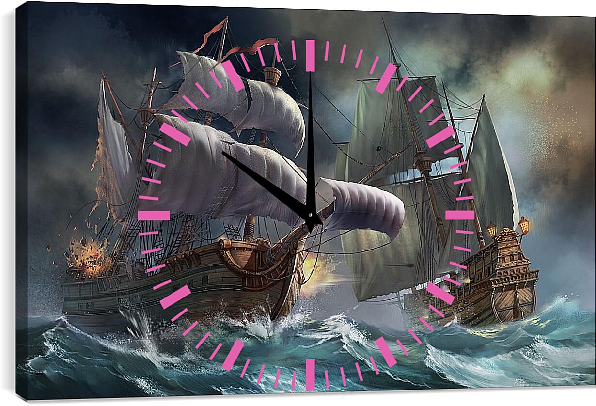 Часы картина - Корабли