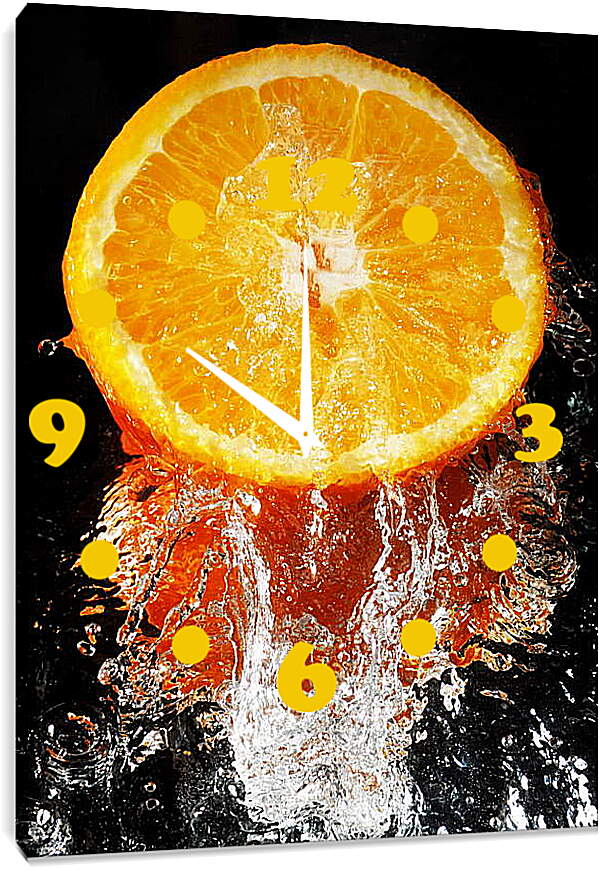 Часы картина - Долька апельсина