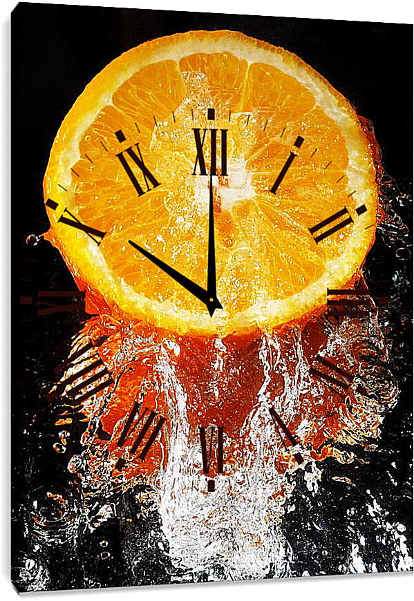 Часы картина - Долька апельсина