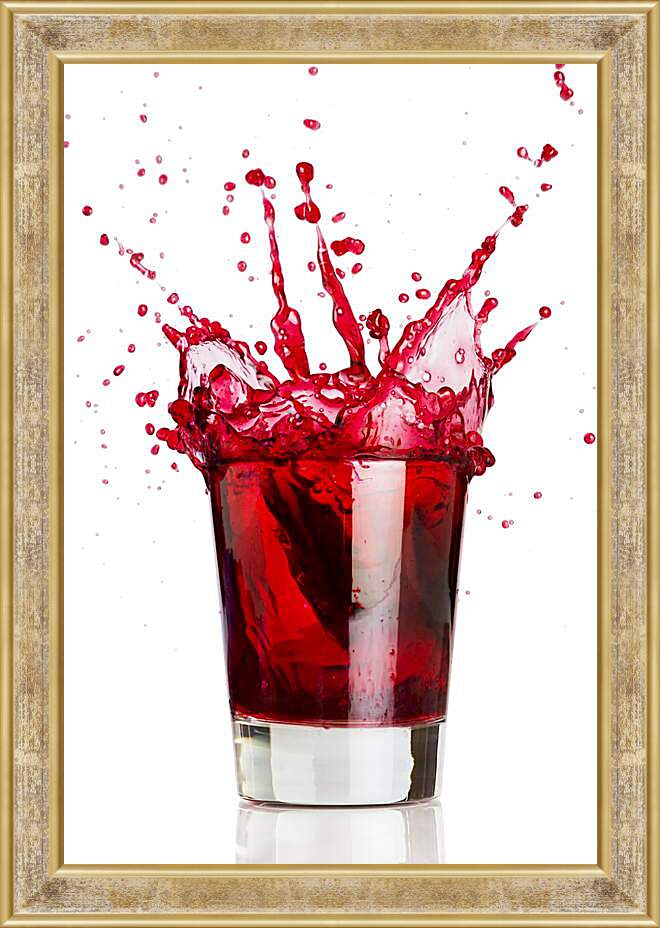 Картина в раме - Виноградный сок