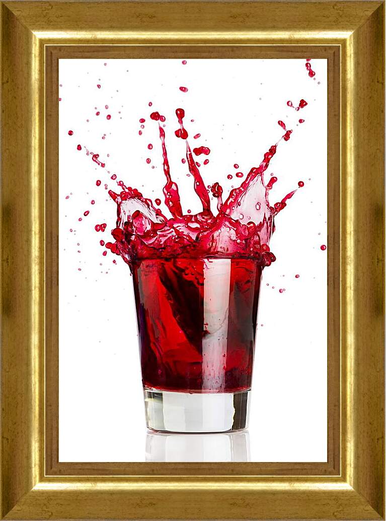 Картина в раме - Виноградный сок