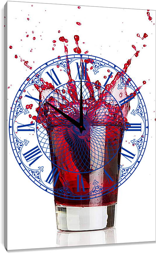 Часы картина - Виноградный сок