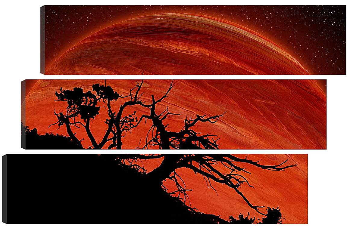Модульная картина - Красная планета