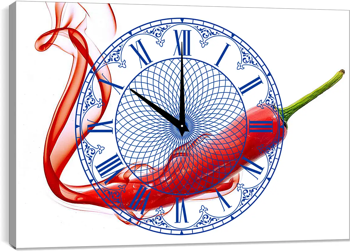 Часы картина - Красный перец
