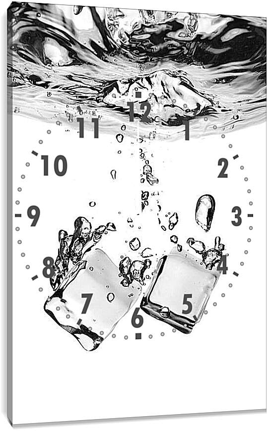 Часы картина - Два кубика льда
