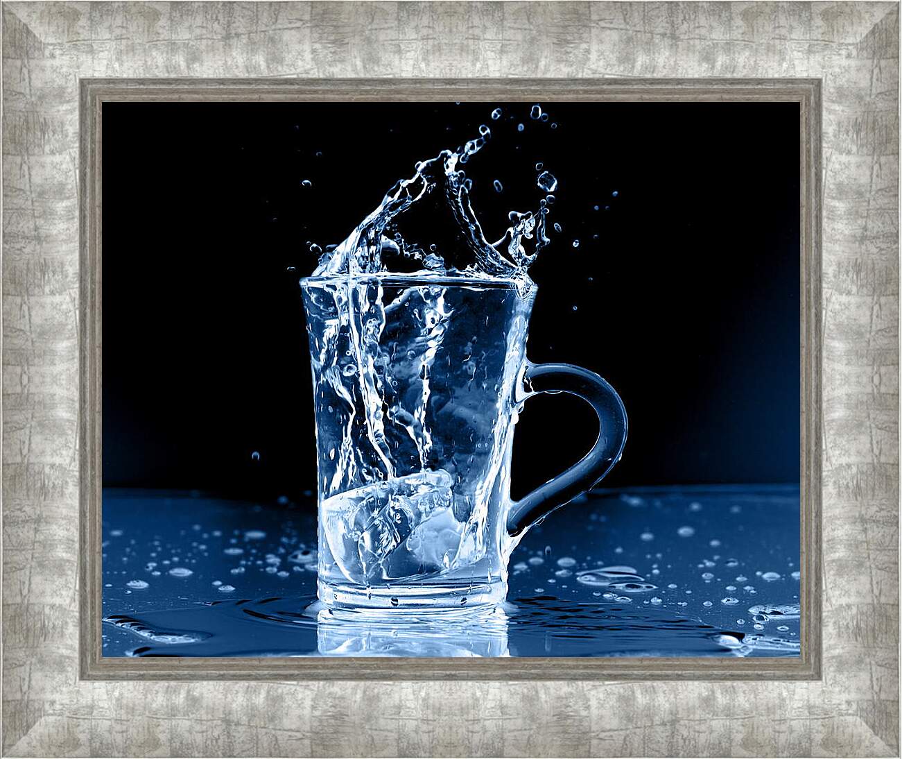 Картина в раме - Лед в стакане воды
