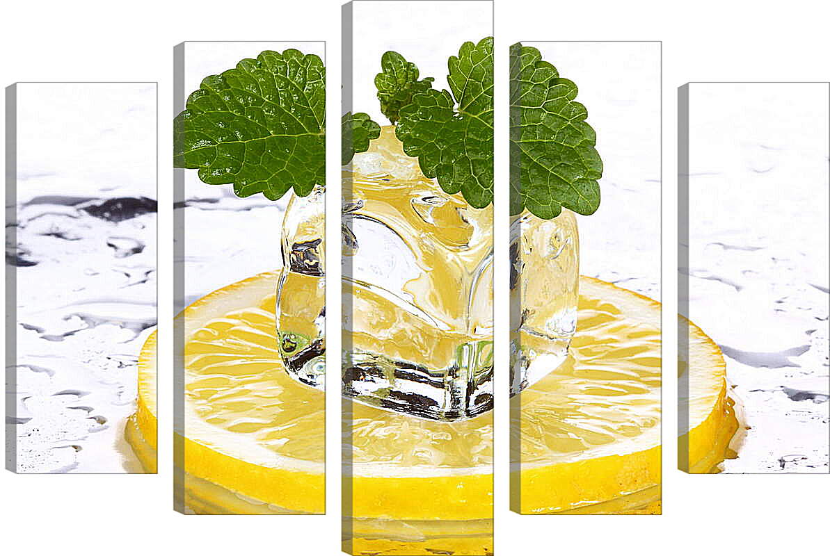 Модульная картина - Лед на лимоне