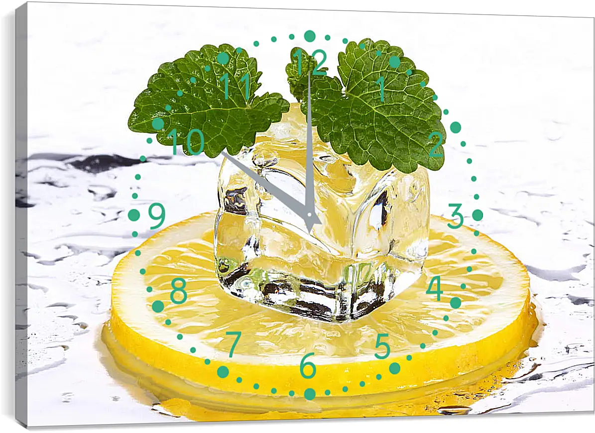 Часы картина - Лед на лимоне