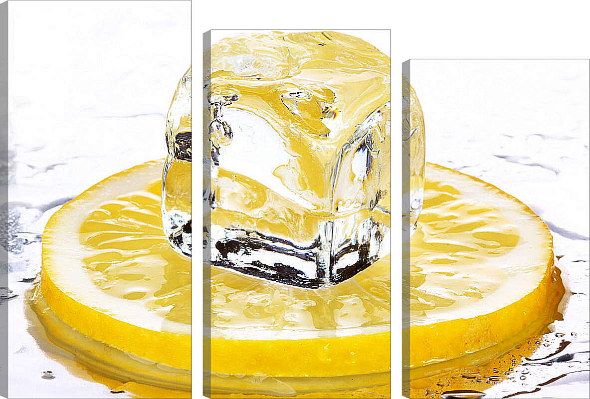 Модульная картина - Кубик льда на лимоне