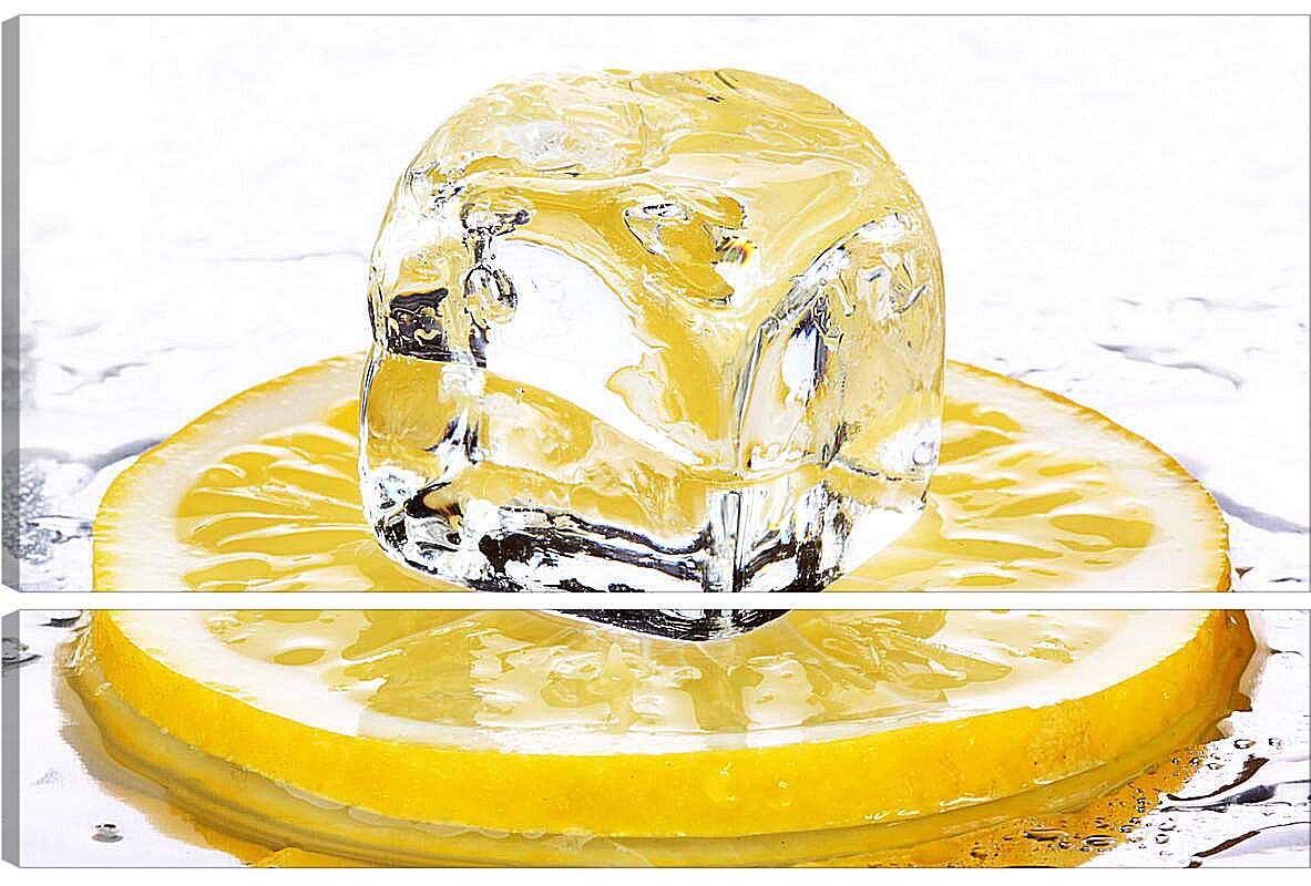Модульная картина - Кубик льда на лимоне
