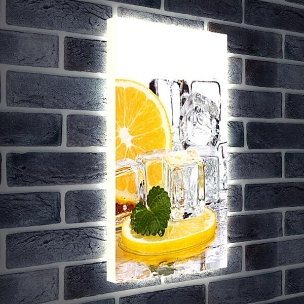 Лайтбокс световая панель - Лед и лимон