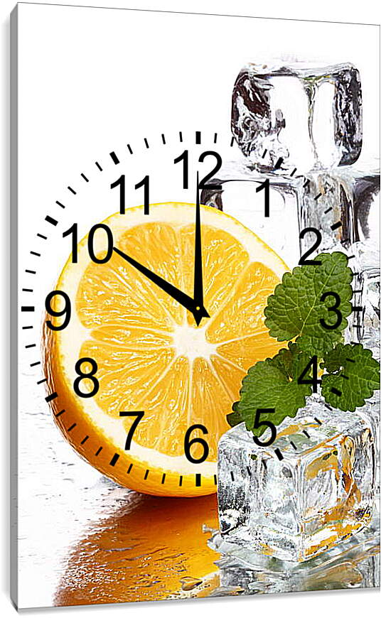 Часы картина - Лед и апельсин