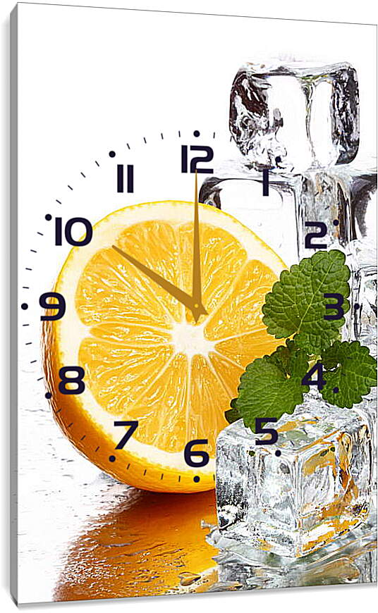 Часы картина - Лед и апельсин
