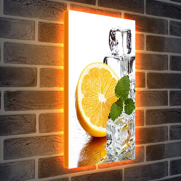 Лайтбокс световая панель - Лед и апельсин