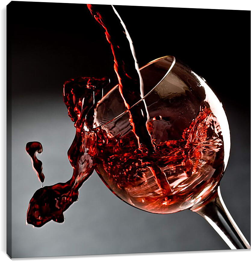 Постер и плакат - Всплеск в бокале вина