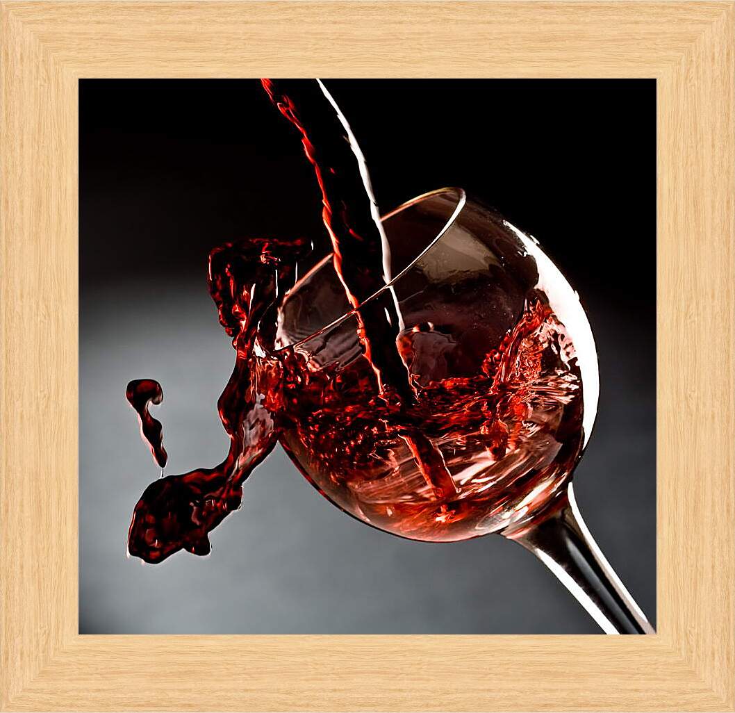 Картина в раме - Всплеск в бокале вина