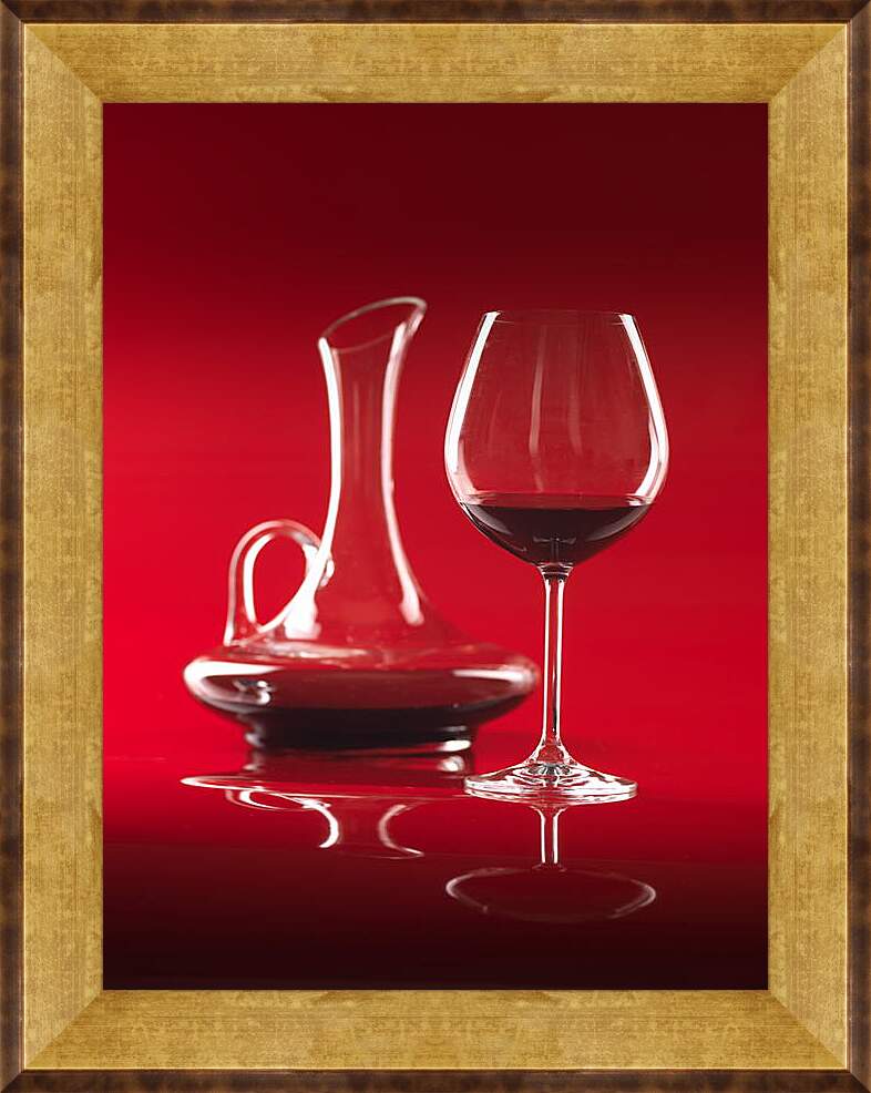 Картина в раме - Кувшин с вином