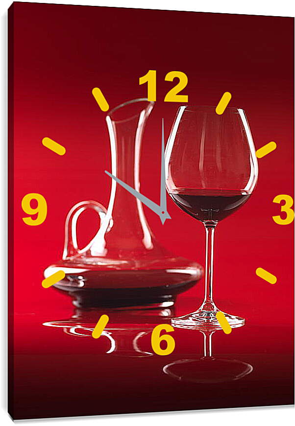 Часы картина - Кувшин с вином