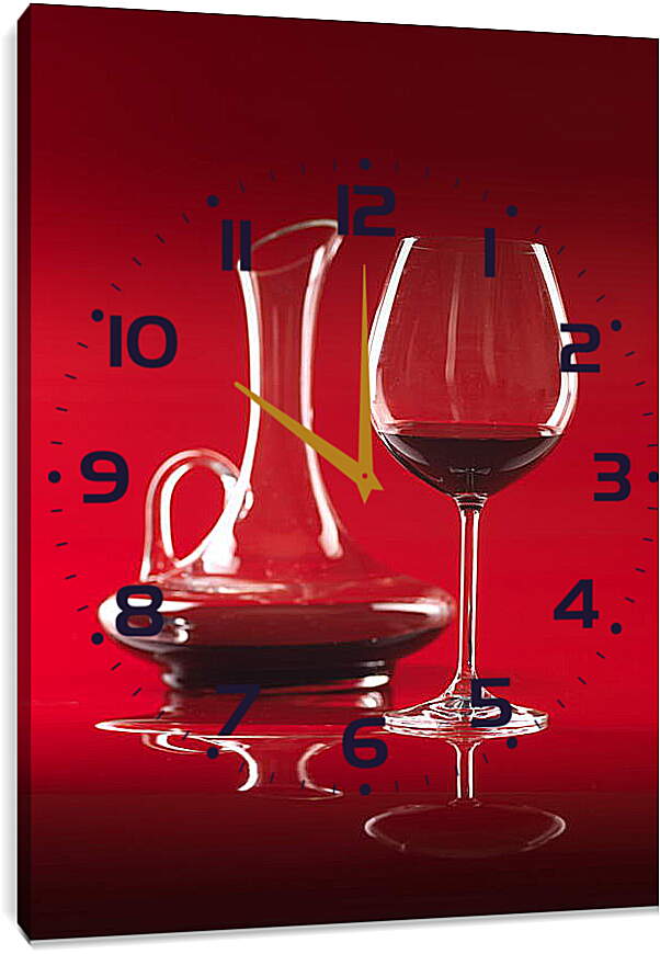Часы картина - Кувшин с вином