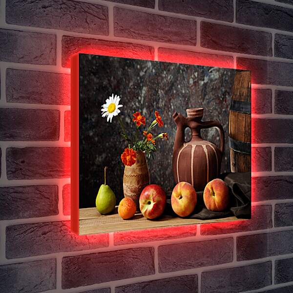 Лайтбокс световая панель - Глиняный кувшин и фрукты

