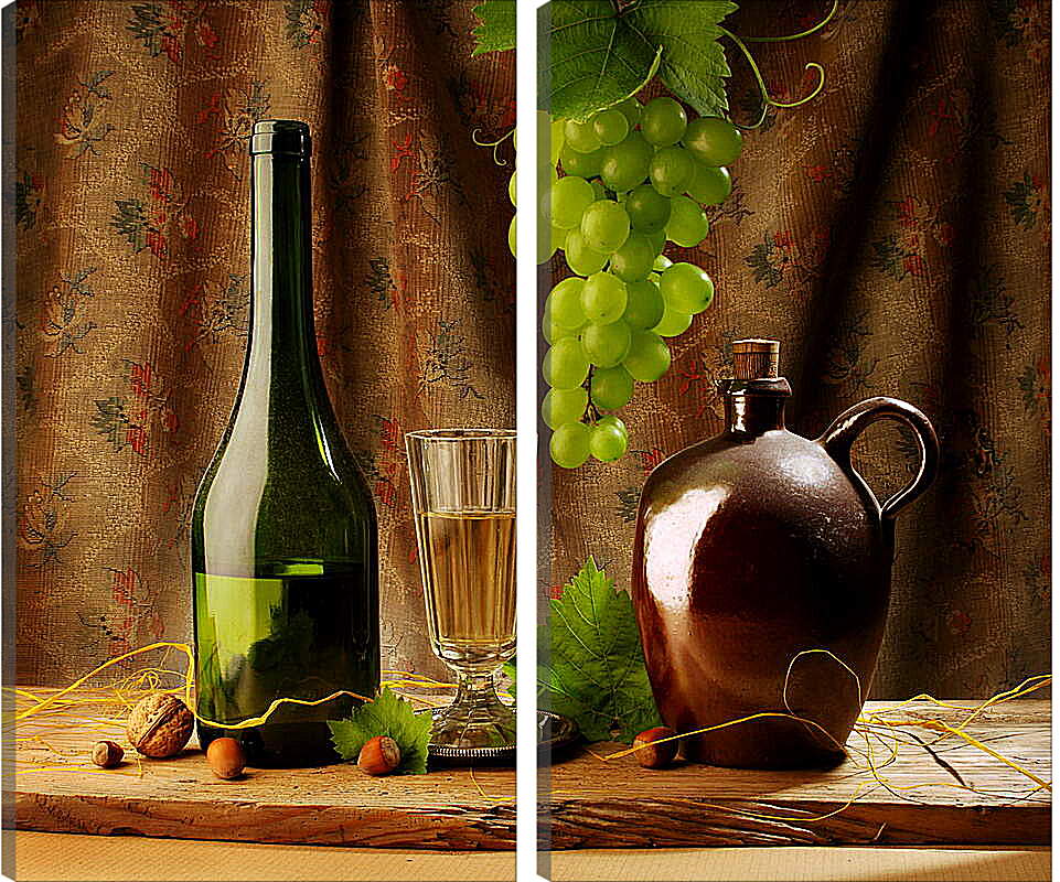 Модульная картина - Натюрморт винный