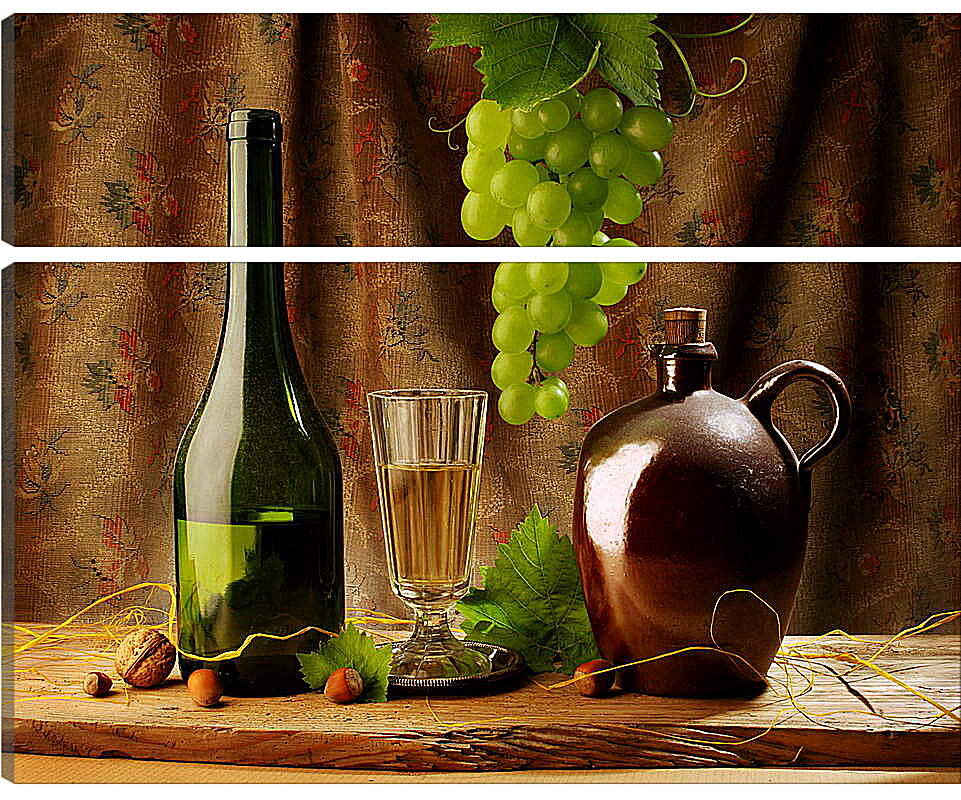 Модульная картина - Натюрморт винный