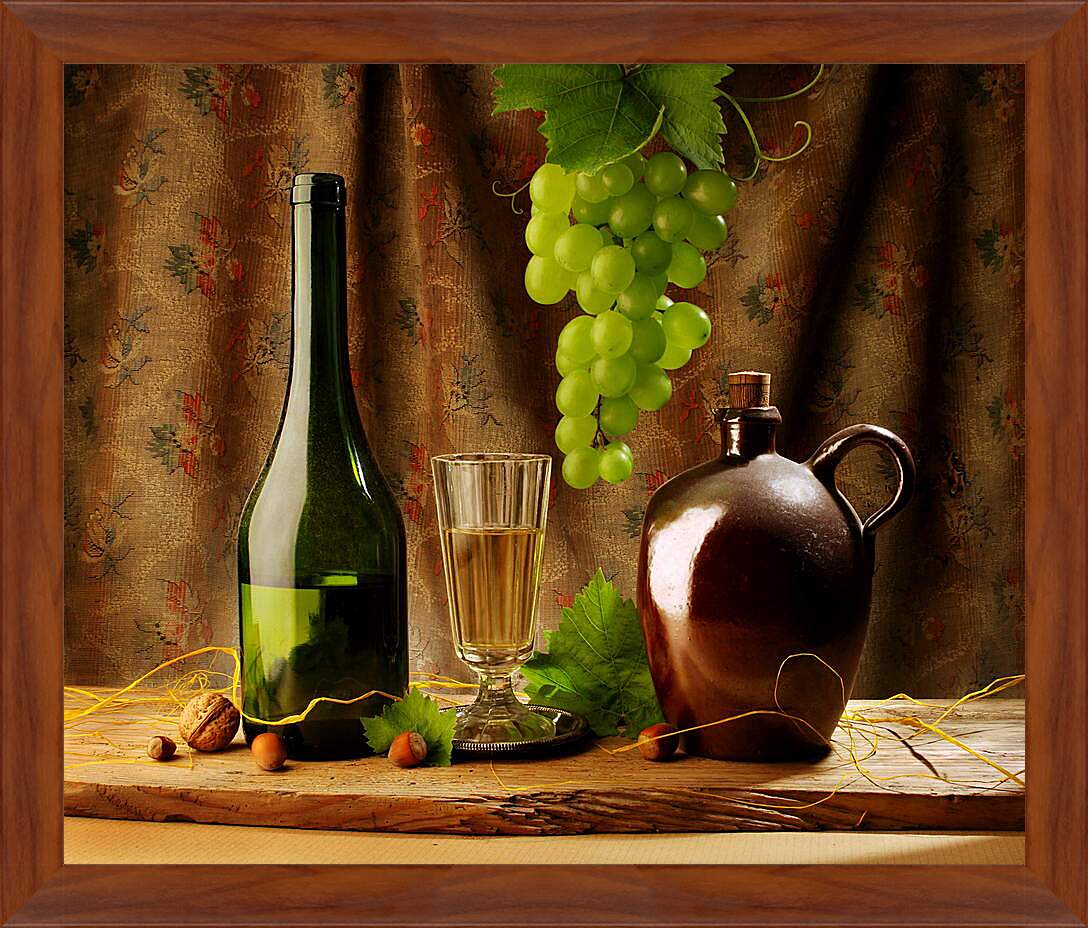 Картина в раме - Натюрморт винный
