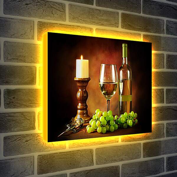 Лайтбокс световая панель - Вечер, вино, отдых