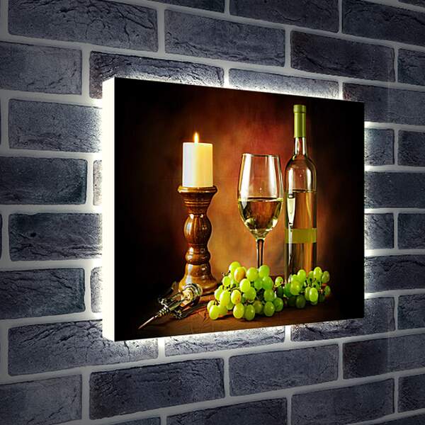 Лайтбокс световая панель - Вечер, вино, отдых