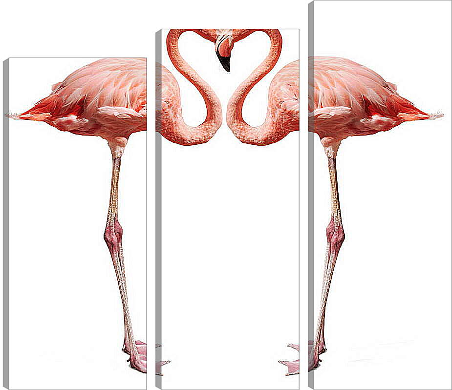 Модульная картина - Сердце фламинго
