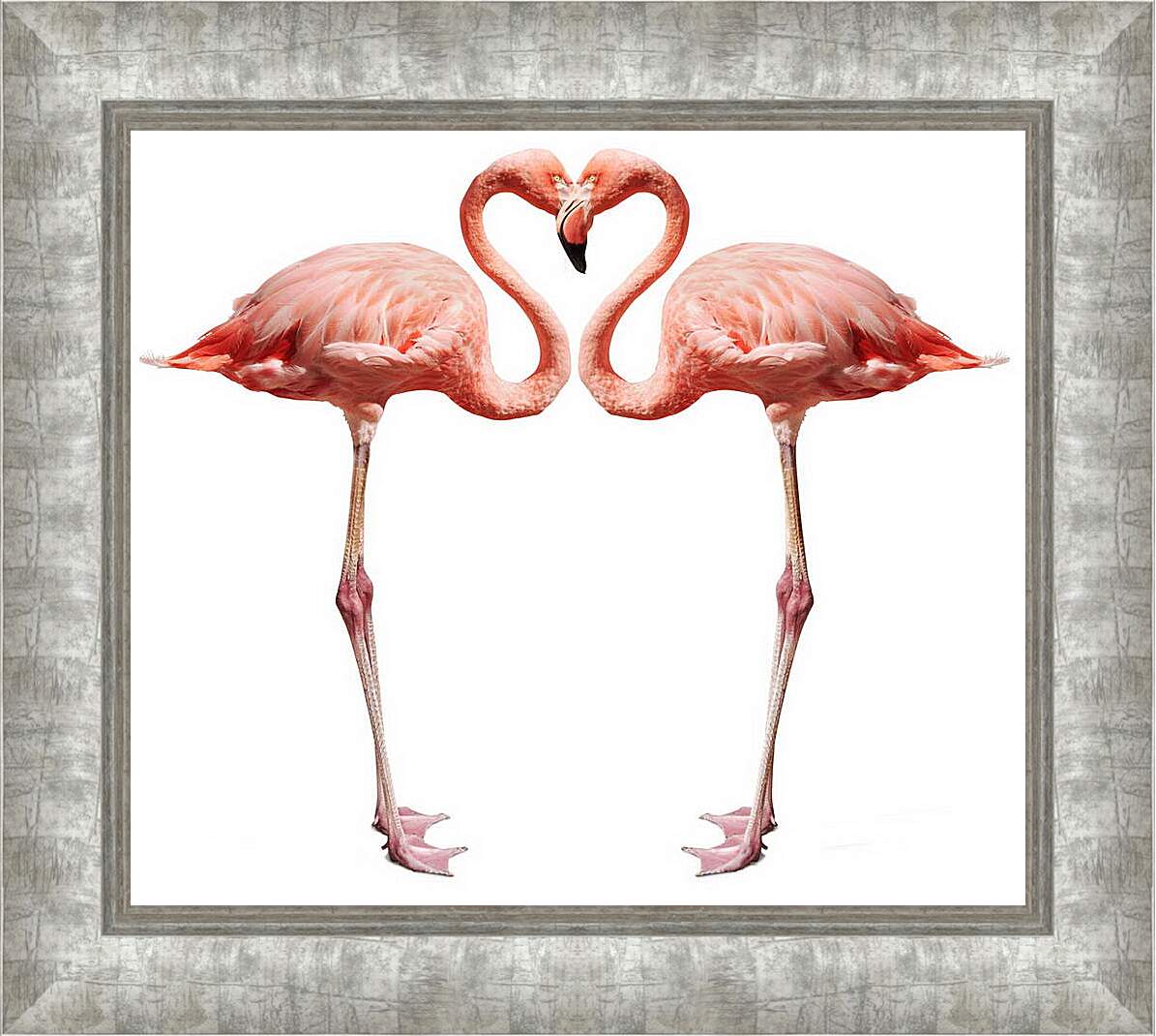Картина в раме - Сердце фламинго
