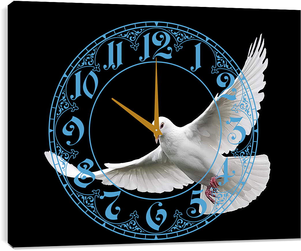 Часы картина - Белый голубь
