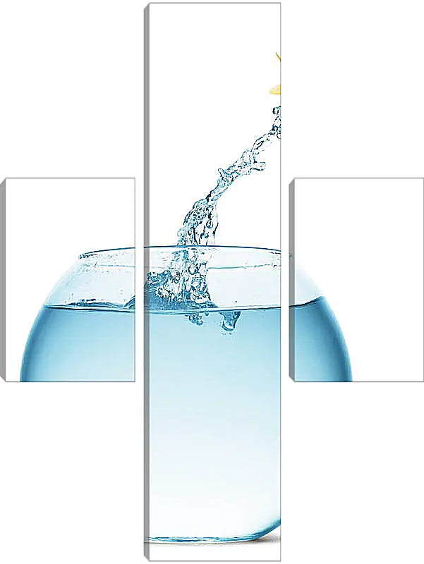 Модульная картина - Прыжок золотой рыбки
