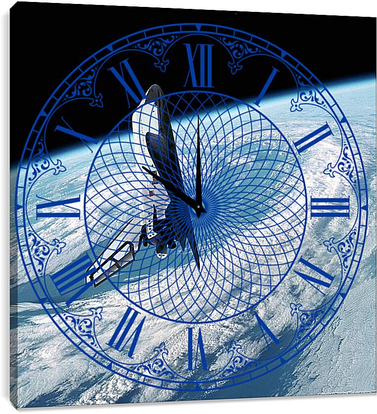 Часы картина - Космический корабль