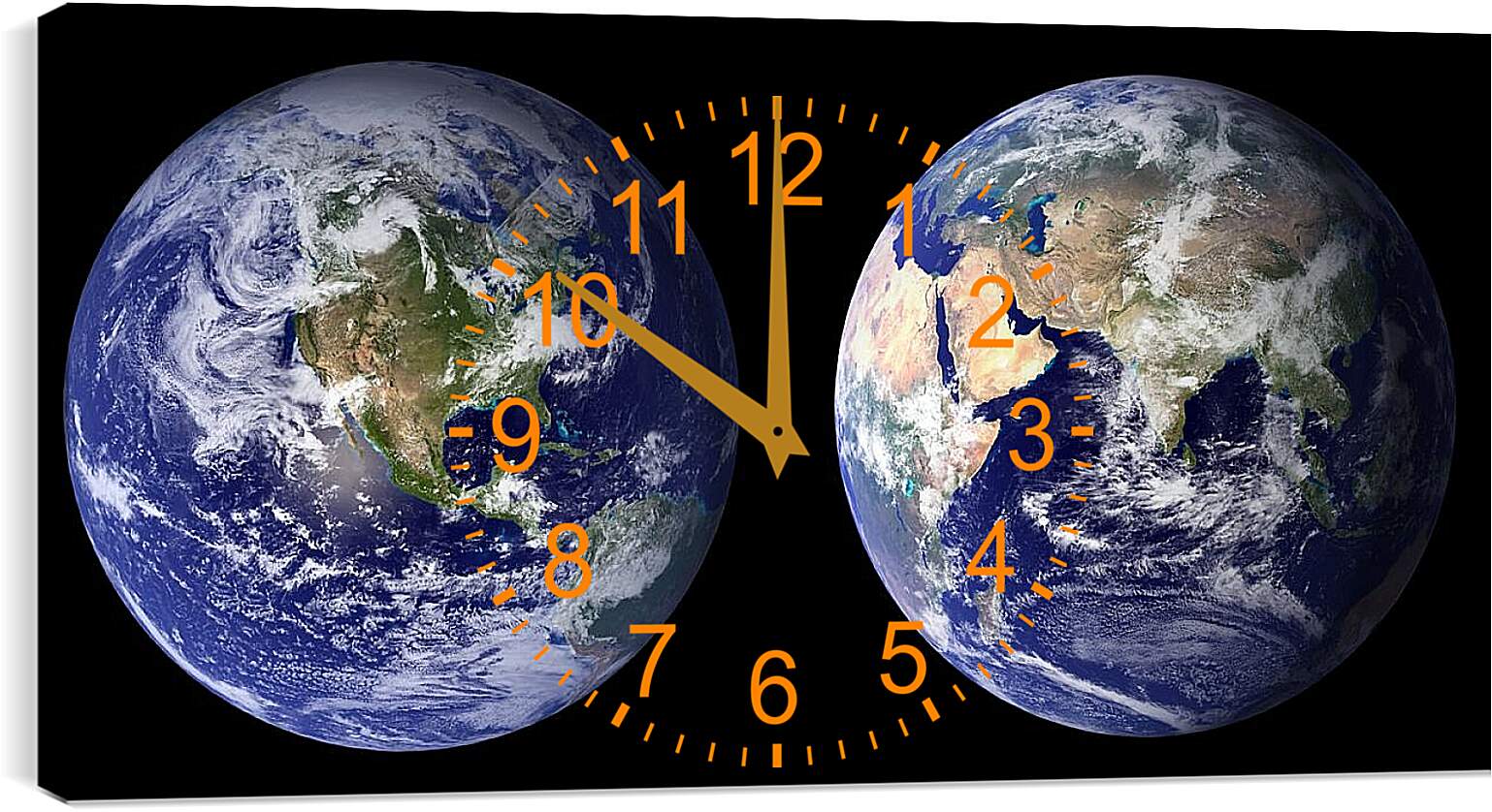 Часы картина - Планета Земля