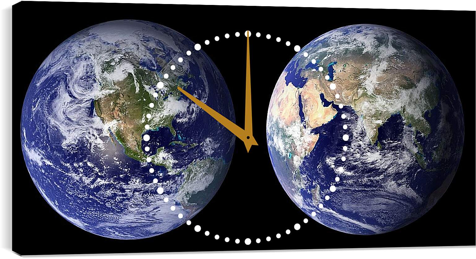 Часы картина - Планета Земля