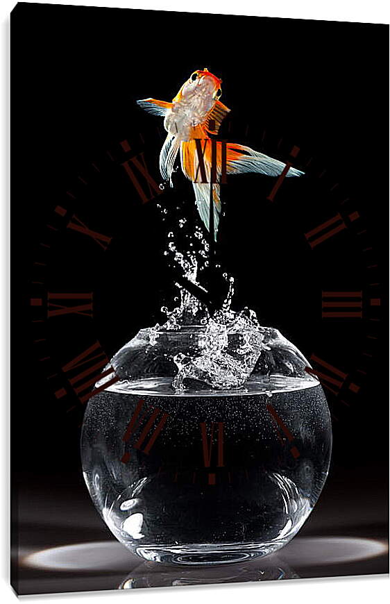 Часы картина - Танец рыбки
