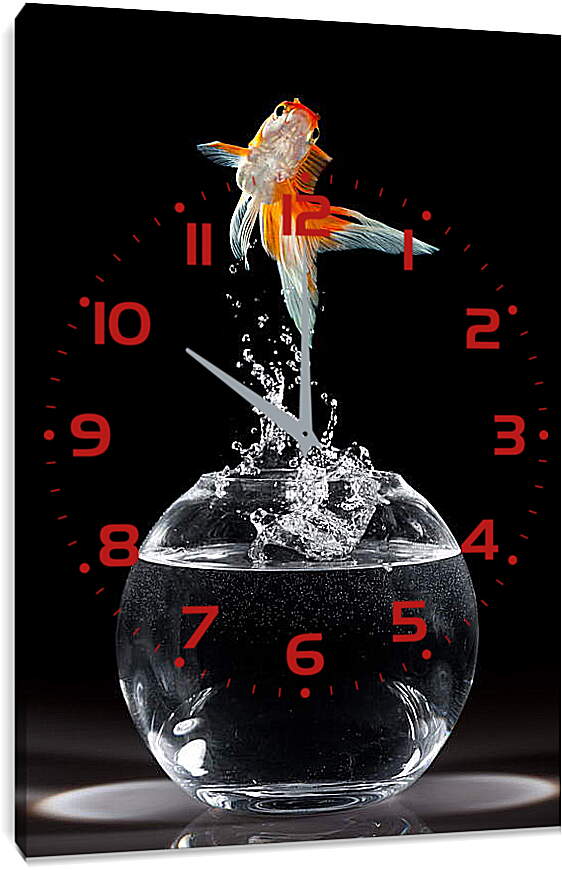 Часы картина - Танец рыбки
