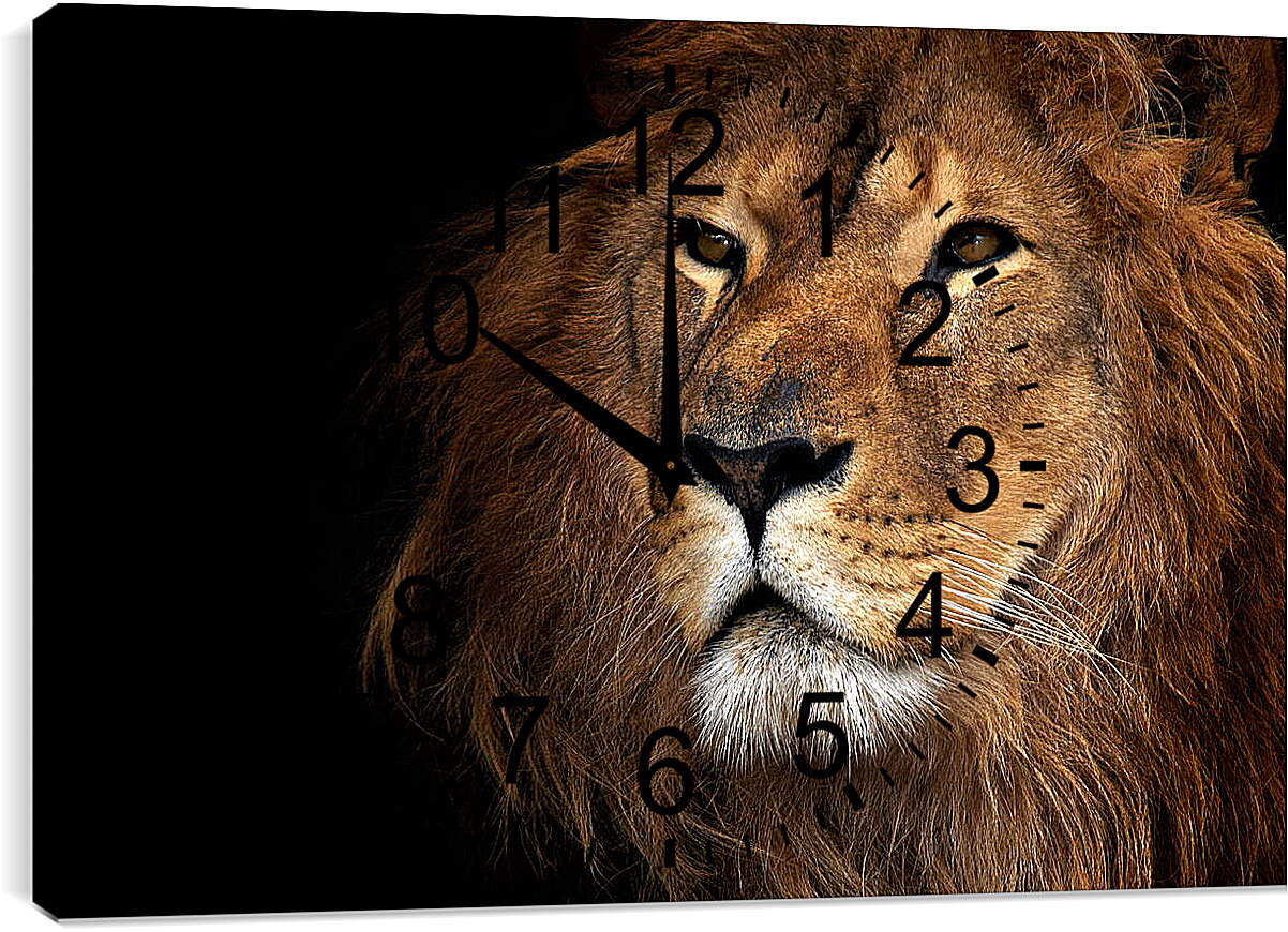 Часы картина - Лев
