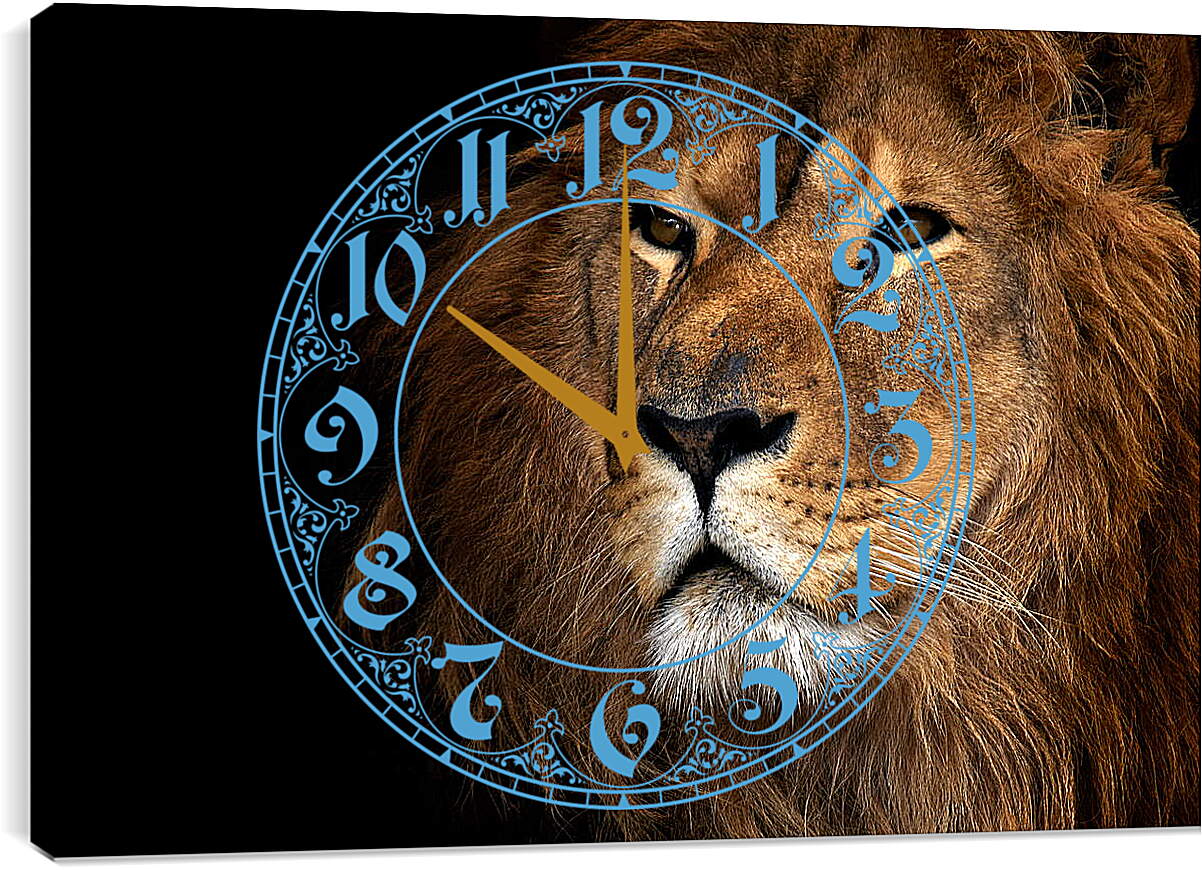 Часы картина - Лев
