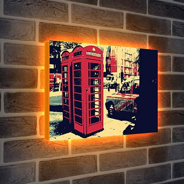 Лайтбокс световая панель - Телефонная будка. Лондон