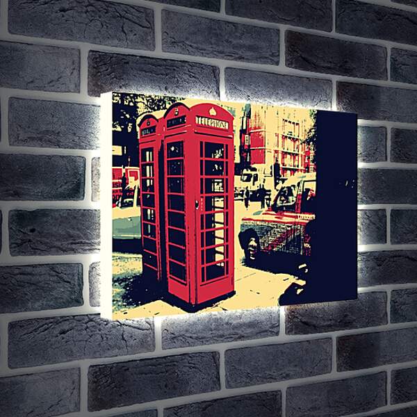Лайтбокс световая панель - Телефонная будка. Лондон