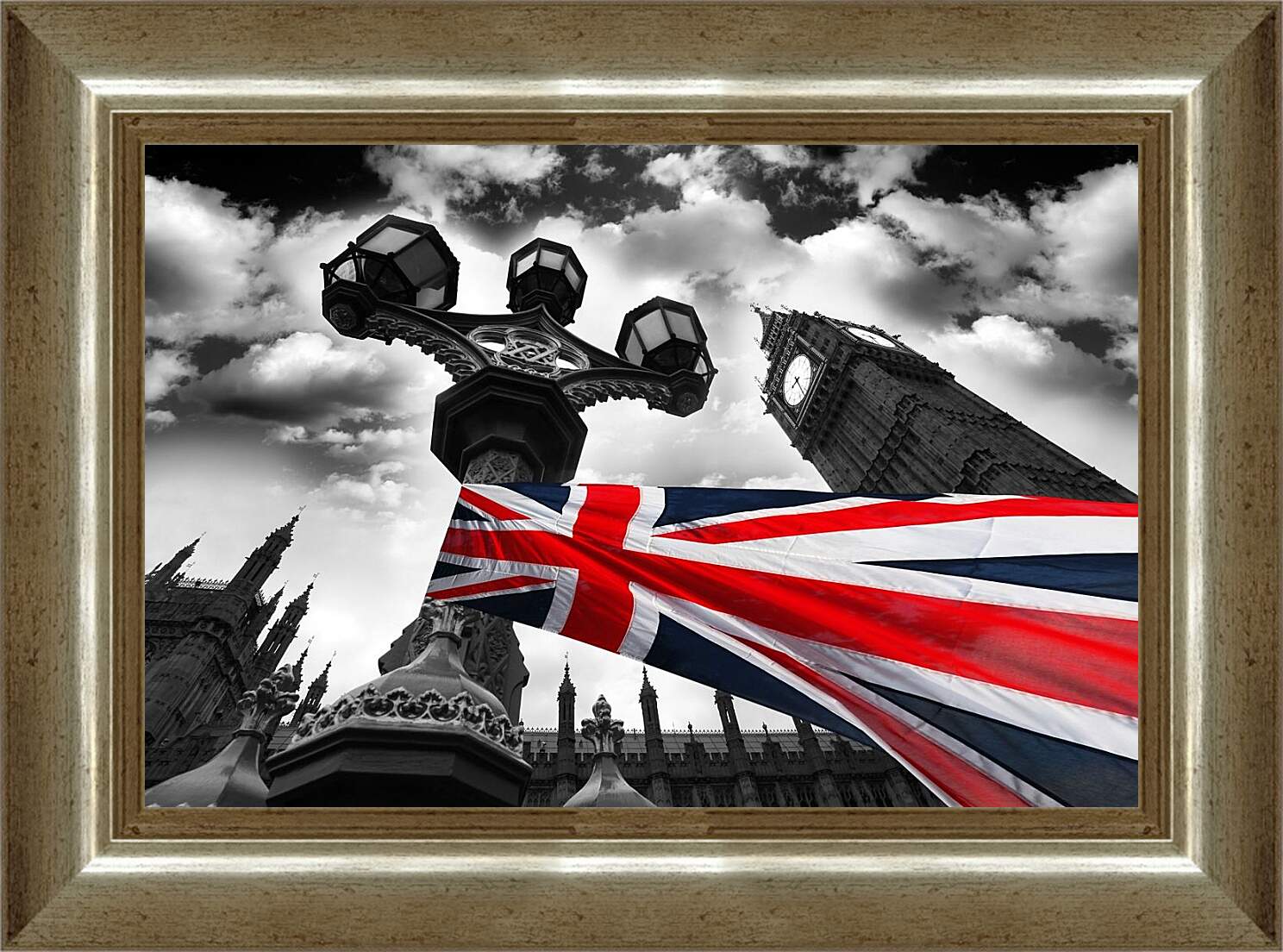 Картина в раме - Биг-Бен ( Big Ben). Лондон. Англия.