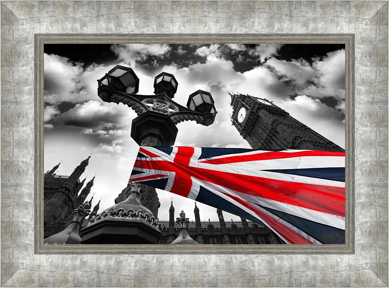 Картина в раме - Биг-Бен ( Big Ben). Лондон. Англия.